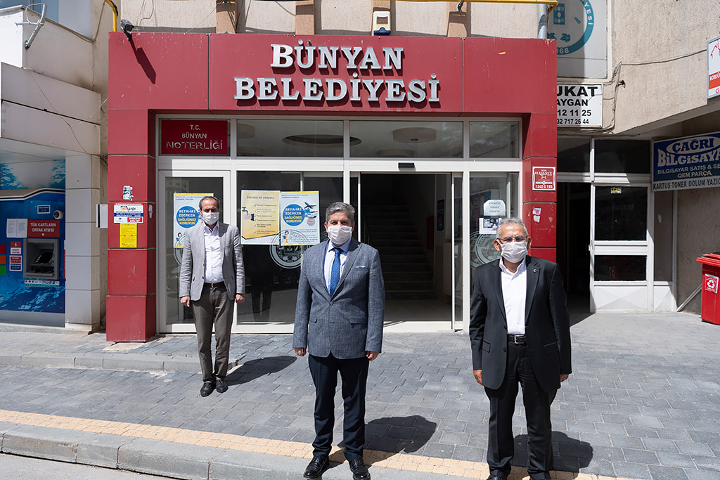 15.05.2020 - Başkan Memduh Büyükkılıç, Bünyan Belediye Başkanı Özkan Altun'u Ziyaret Etti
