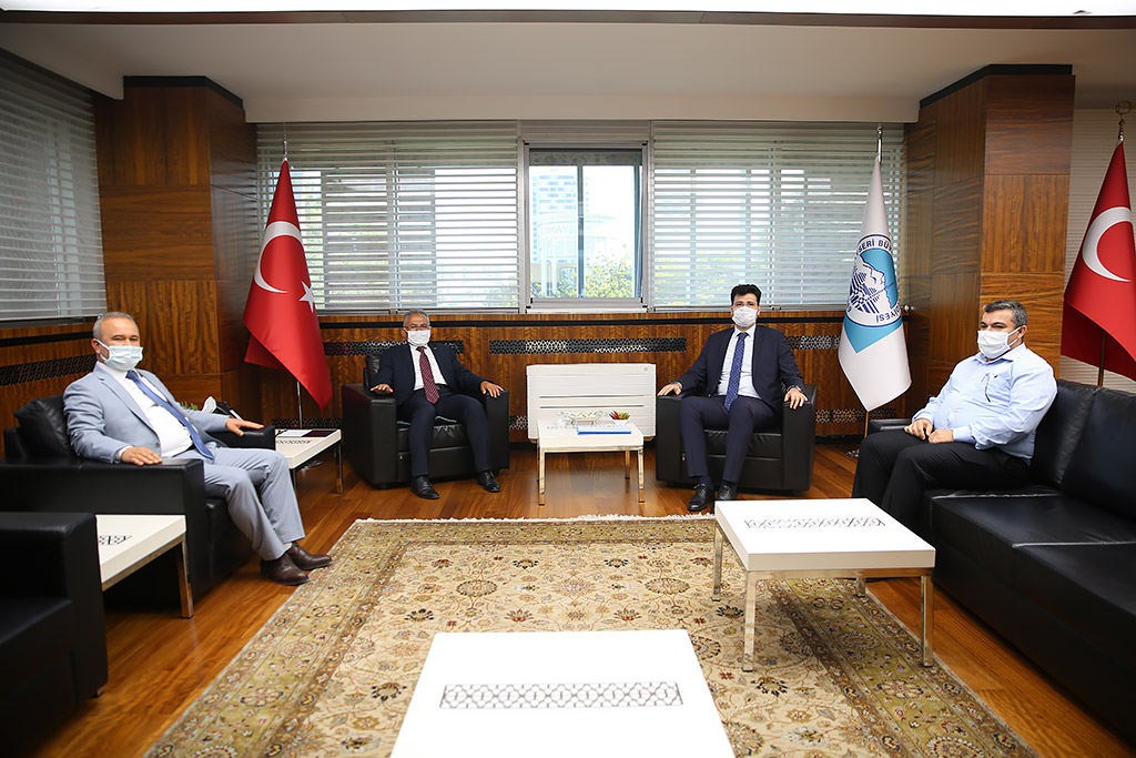15.09.2020 - Akkışla Kaymakamı Hakan Yurt ve Belediye Başkanı Ayhan Arslan Başkan Memduh Büyükkılıç'ı Ziyaret Etti