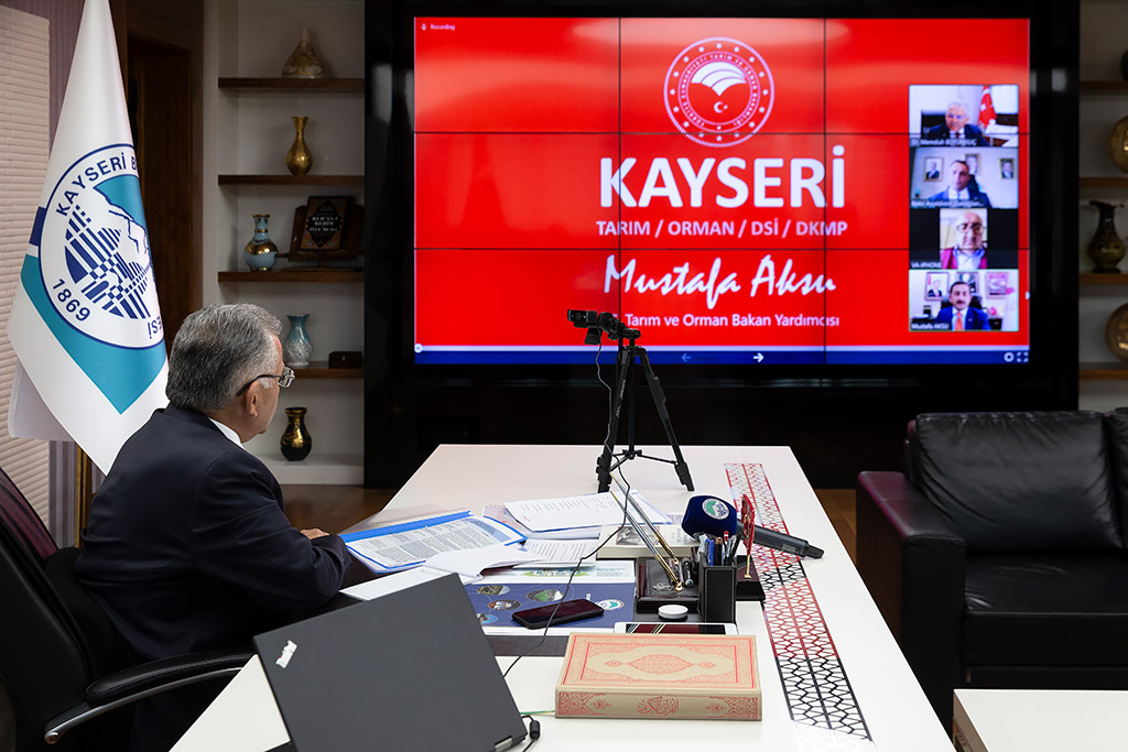 28.04.2020 - Başkan Memduh Büyükkılıç Tarım ve Orman Bakan Yardımcısı  Mustafa Aksu Başkanlığında Gerçekleşen Telekonferans