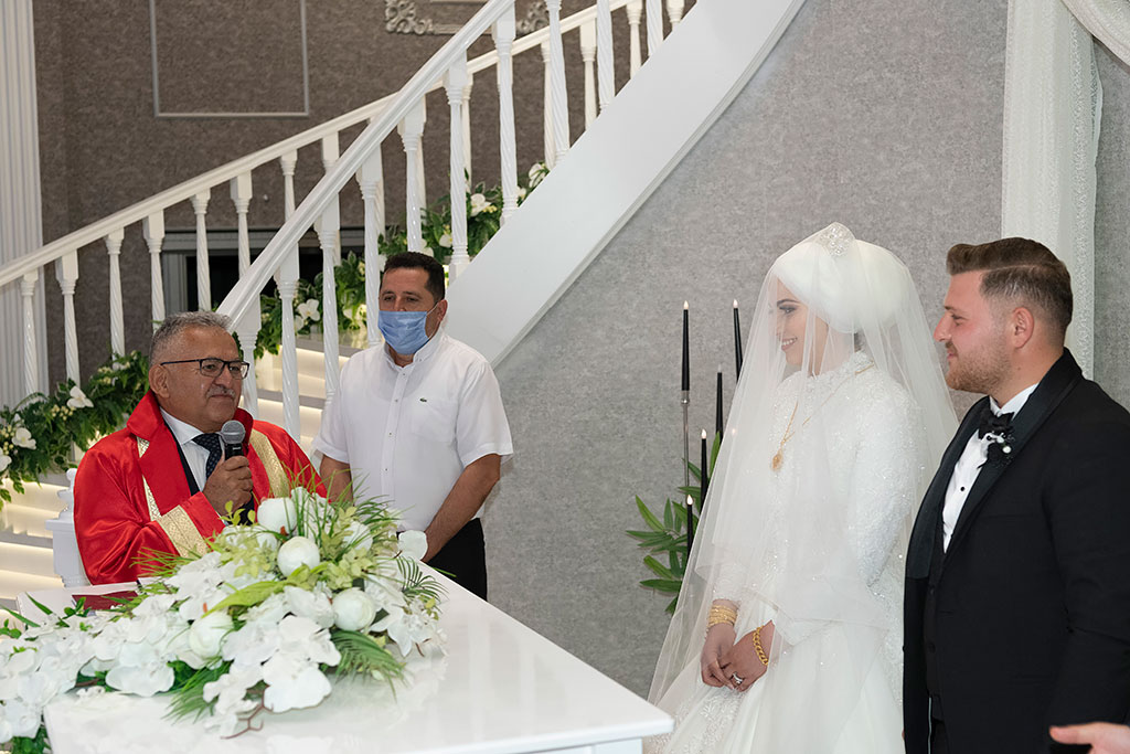 13.07.2021 - Başkan Büyükkılıç Mustafa Kıy - Seda Çil Çiftinin Nikahını Kıydı